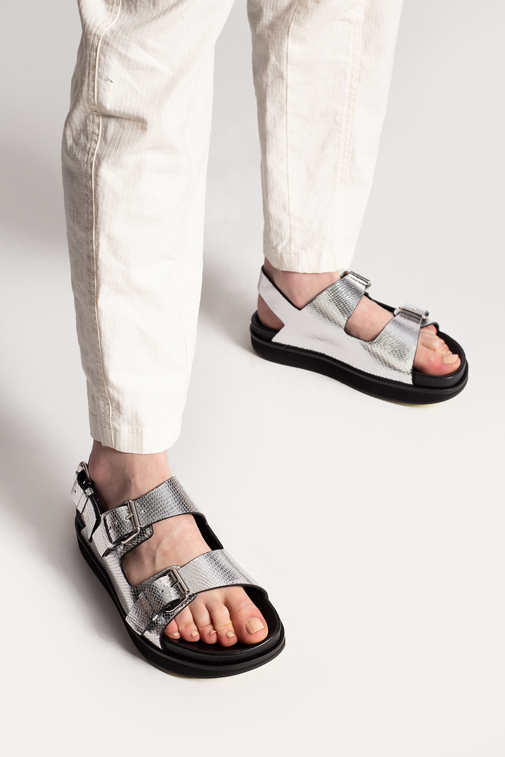 Silver Ophie sandals Isabel Marant Vitkac Italy